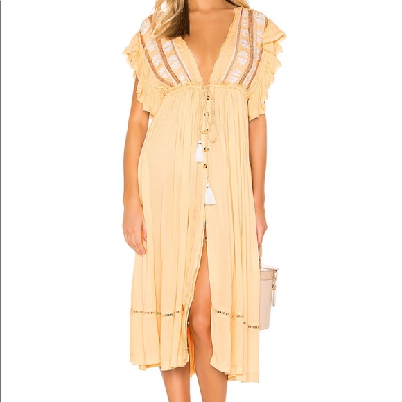 SOLD: NWT FREE PEOPLE Will wait for you Midi Dress - Picture 2 of 5